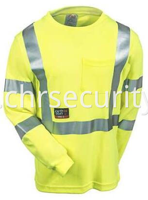 Men's High-Visibility Yellow Flame-Resistant Safety Tee Shirt